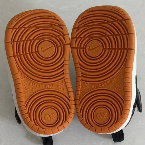 Nike Court Borough Toddler Shoes, White/Black, Size 3C - Picture 6 of 7